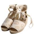Interlocking G Damita Espadrille Wedges Size 36 Beige