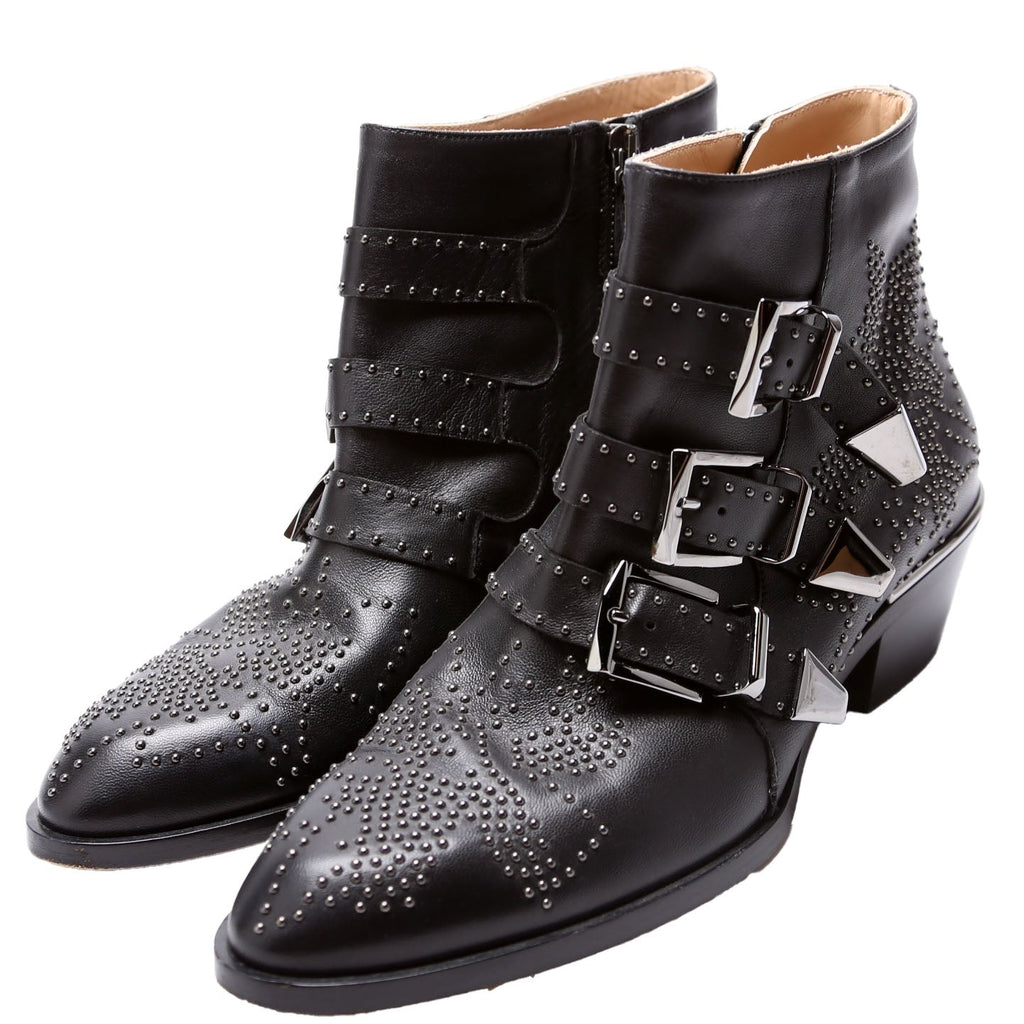 Susanna Studded Ankle Boots Size 37 Black