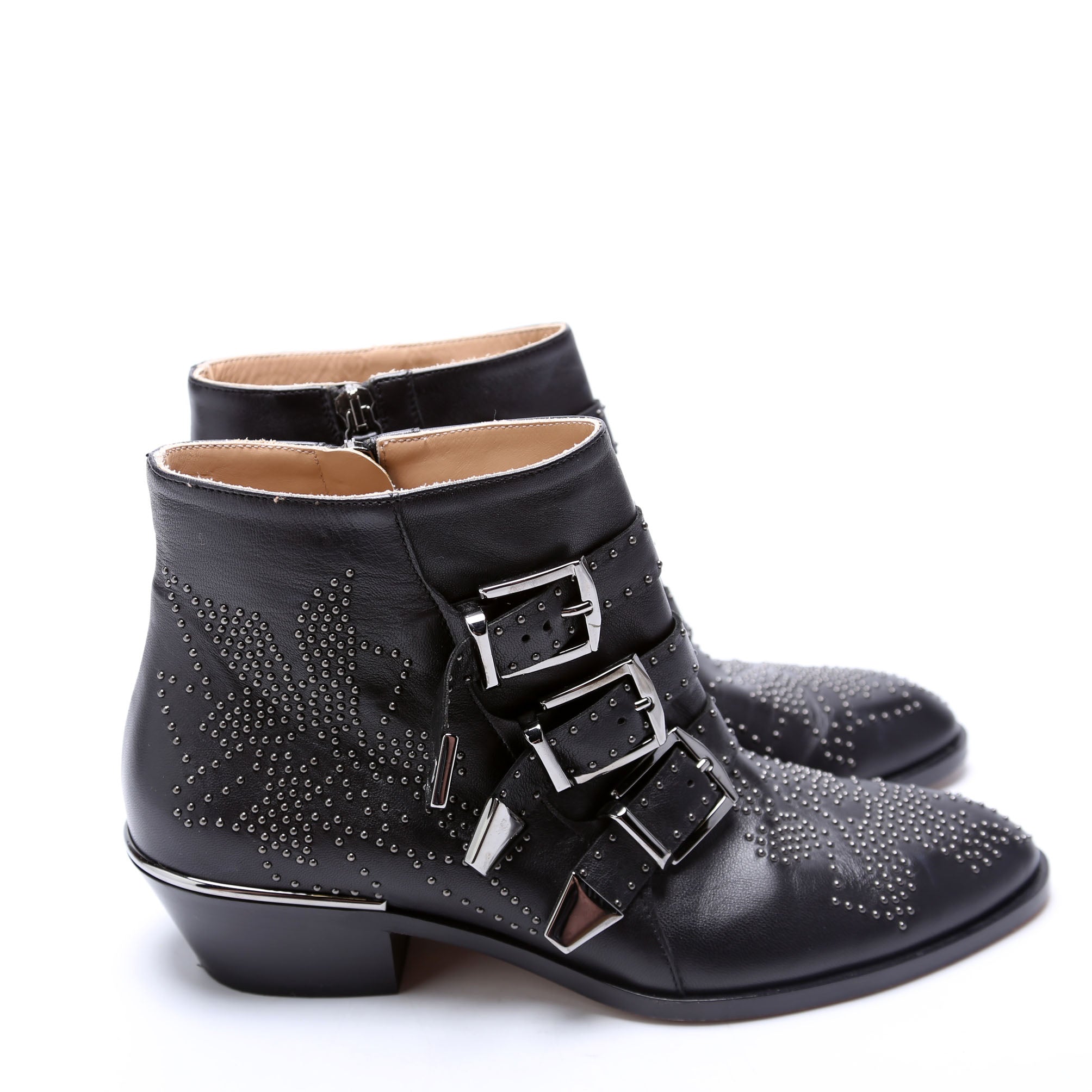 Susanna Studded Ankle Boots Size 37 Black