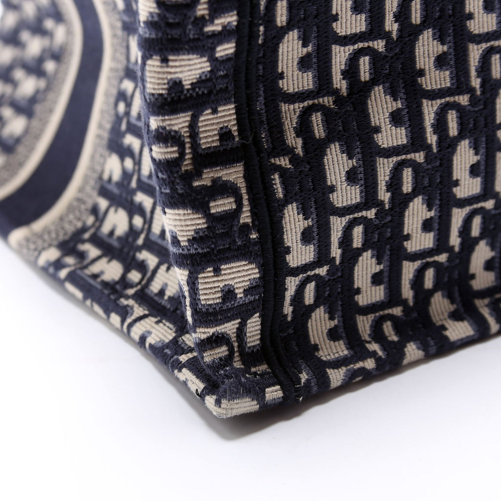Book Tote Large Navy/Beige