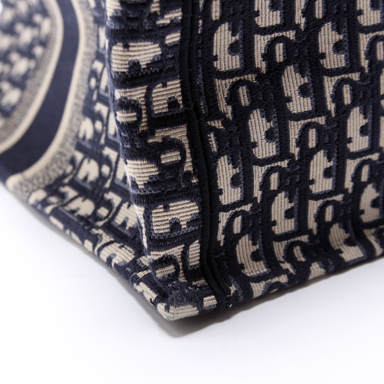 Book Tote Large Navy/Beige