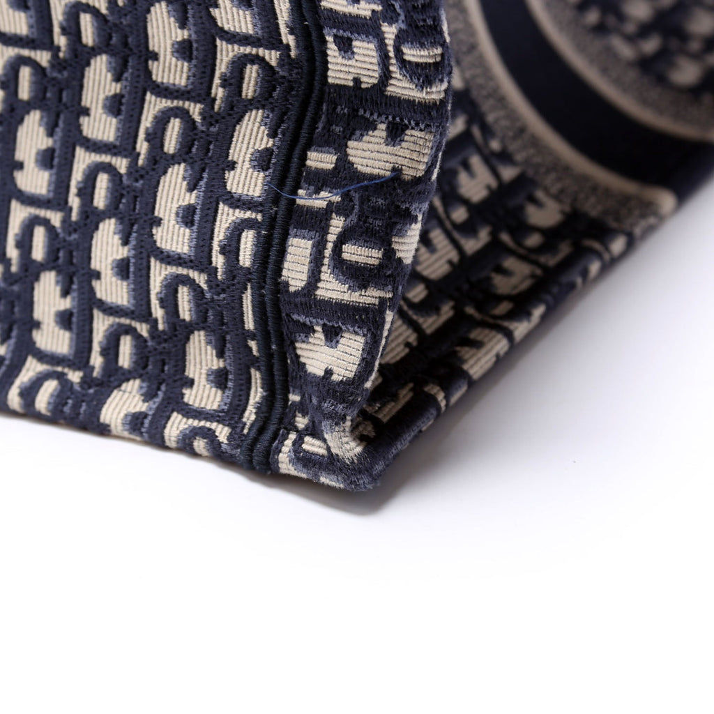 Book Tote Large Navy/Beige