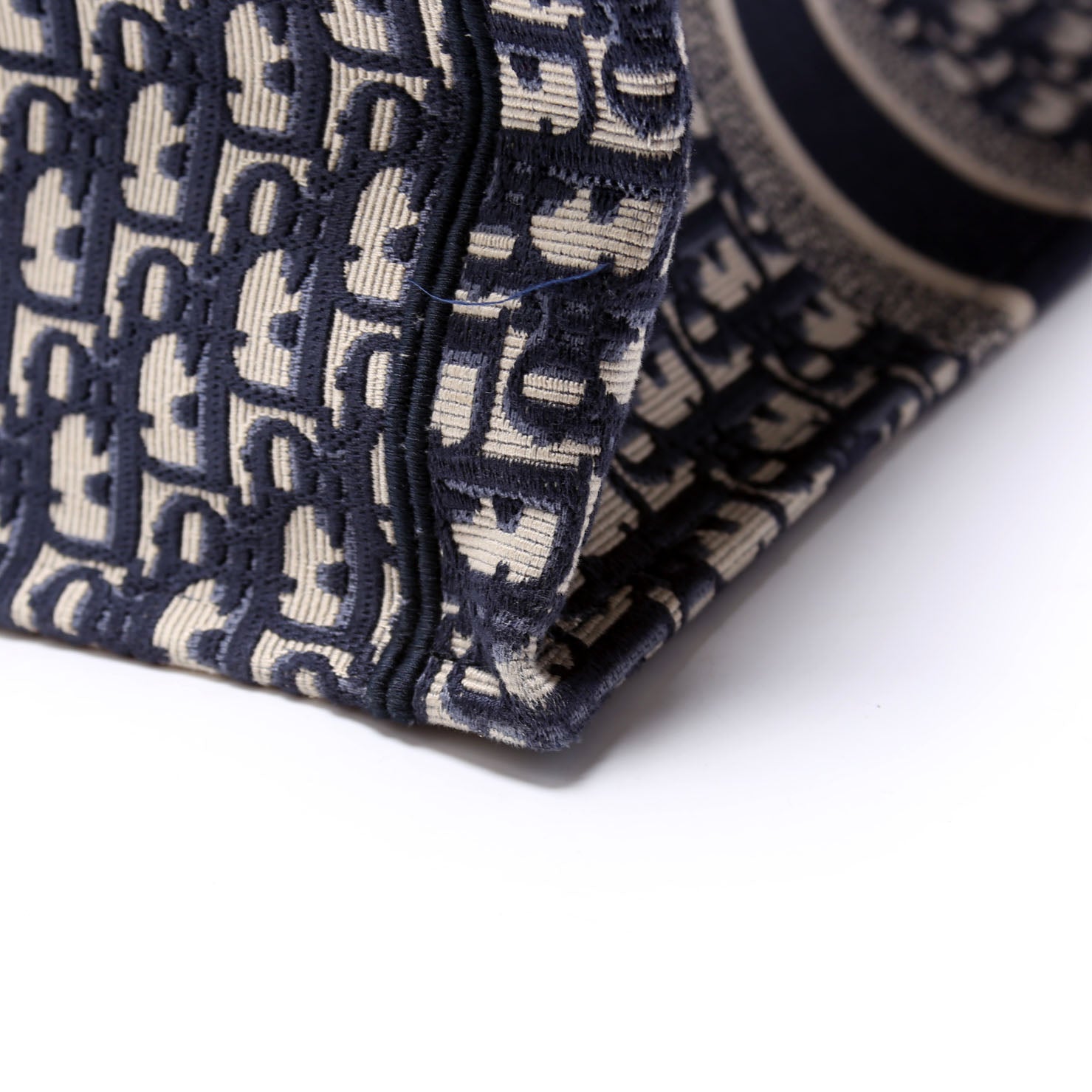 Book Tote Large Navy/Beige