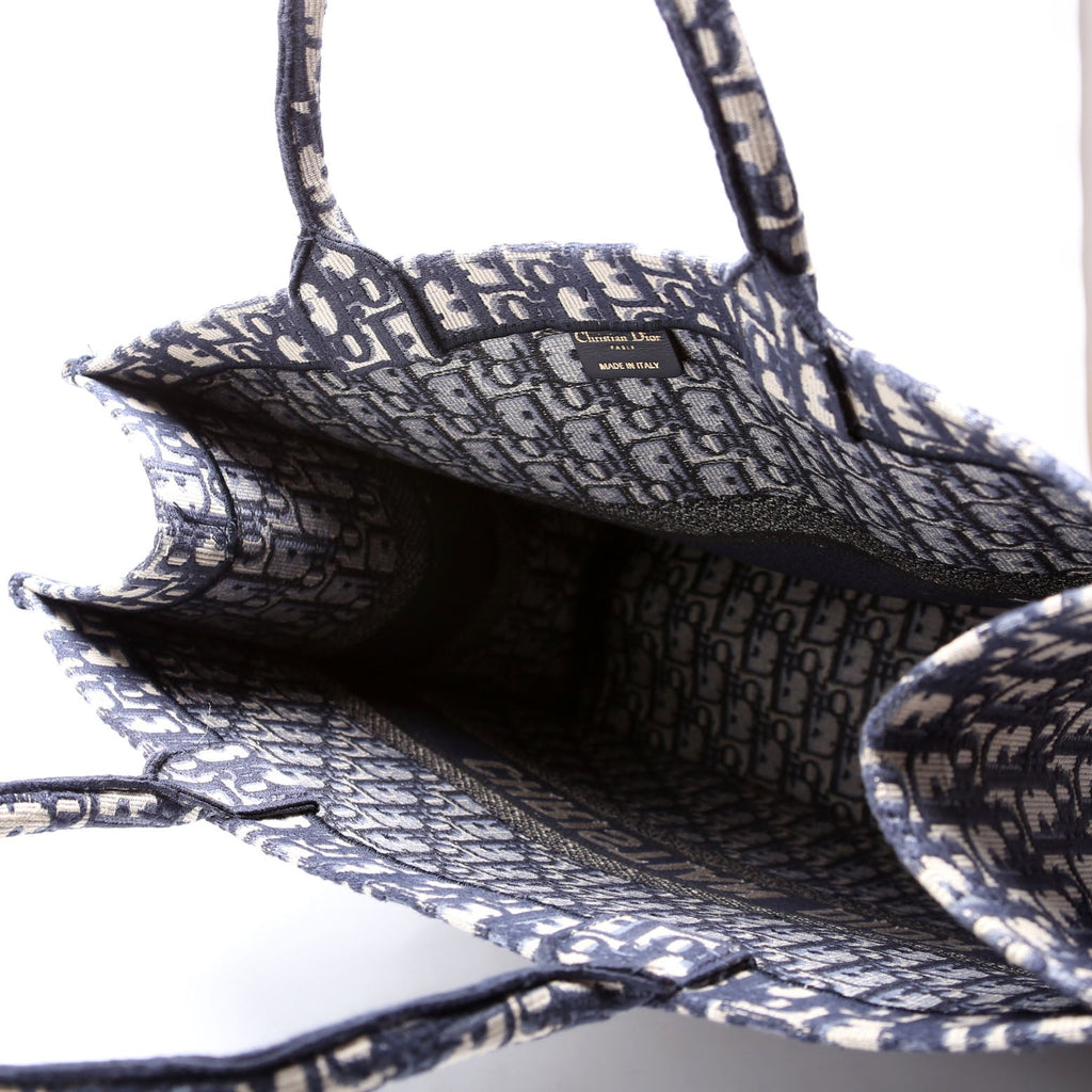 Book Tote Large Navy/Beige