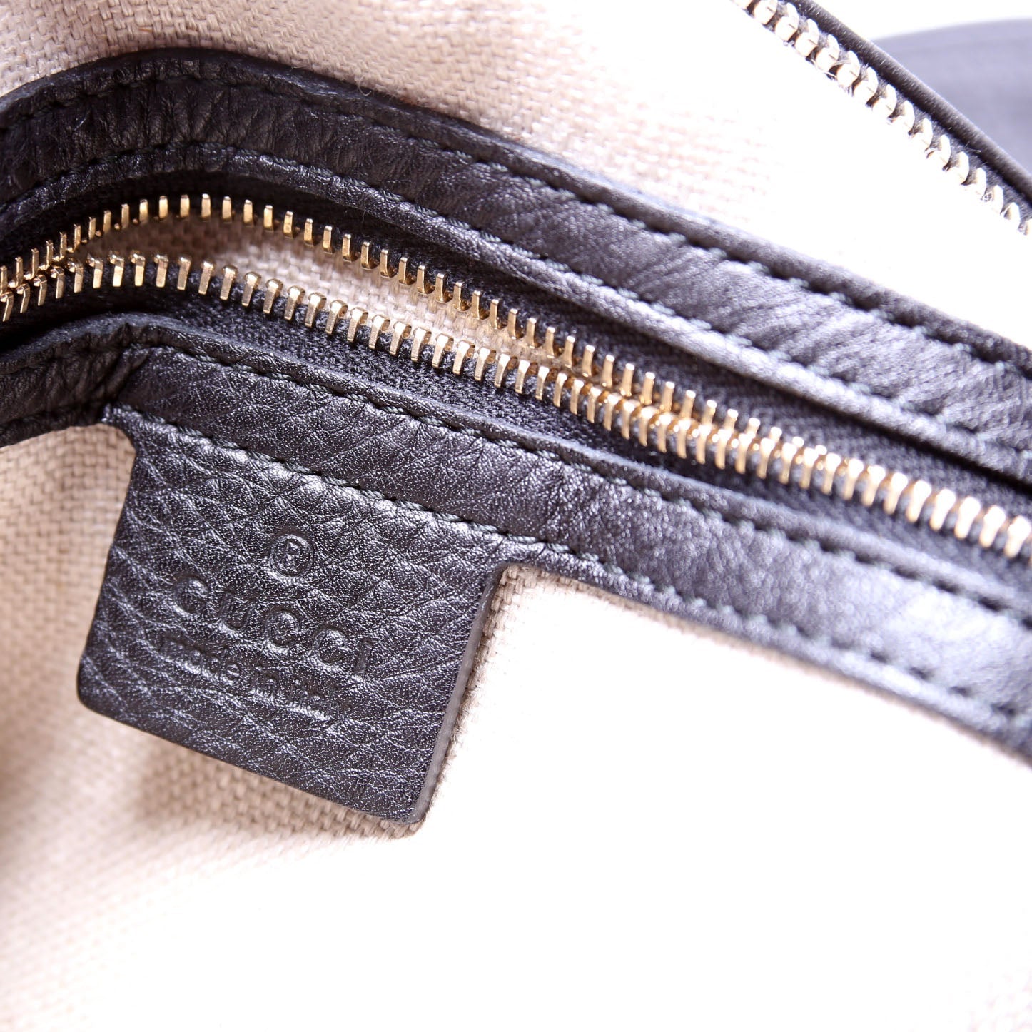 257050 Greenwich Leather One Shoulder Bag Black