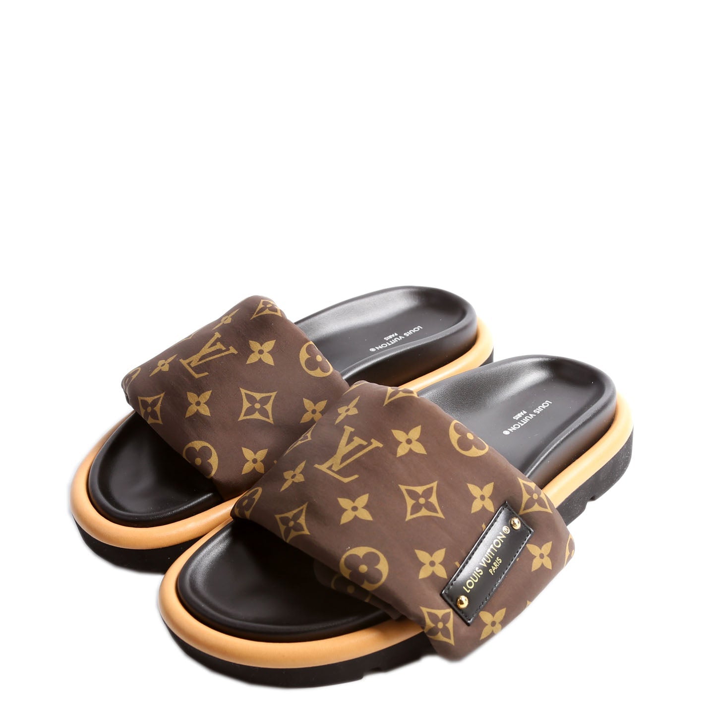 Pool Pillow Comfort Slides Size 37 Brown