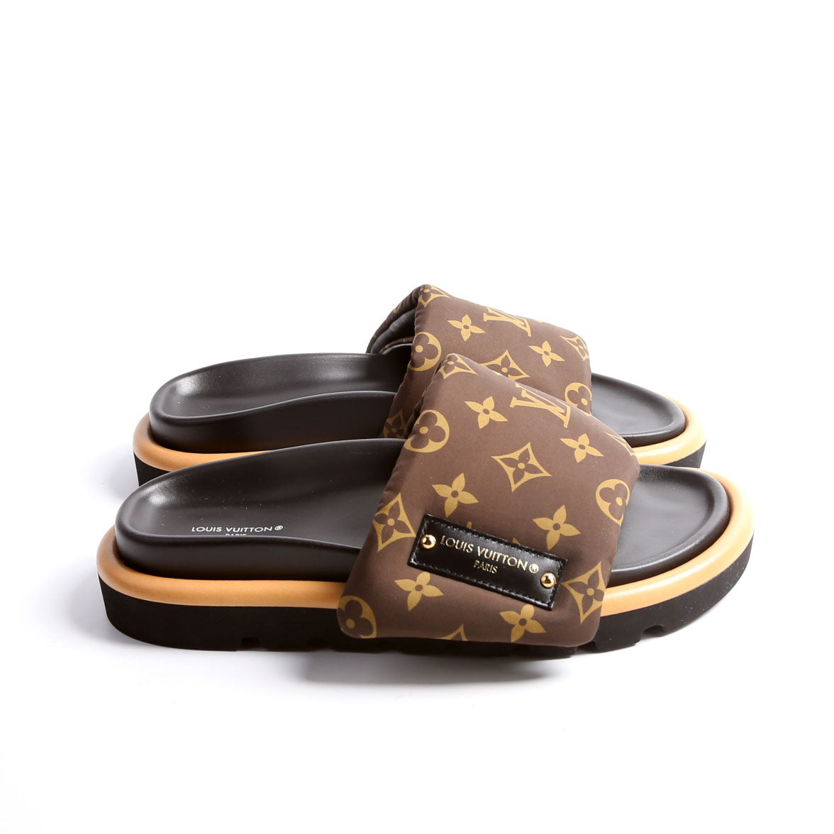 Pool Pillow Comfort Slides Size 37 Brown