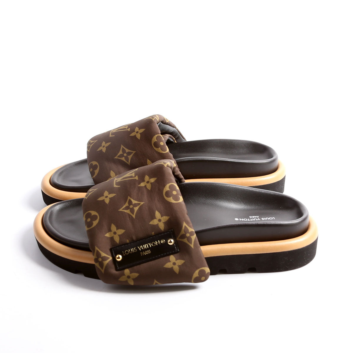 Pool Pillow Comfort Slides Size 37 Brown