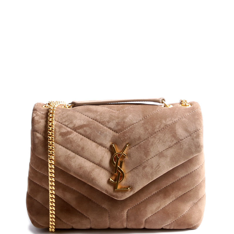 LouLou Satchel Small Suede 494699 Taupe