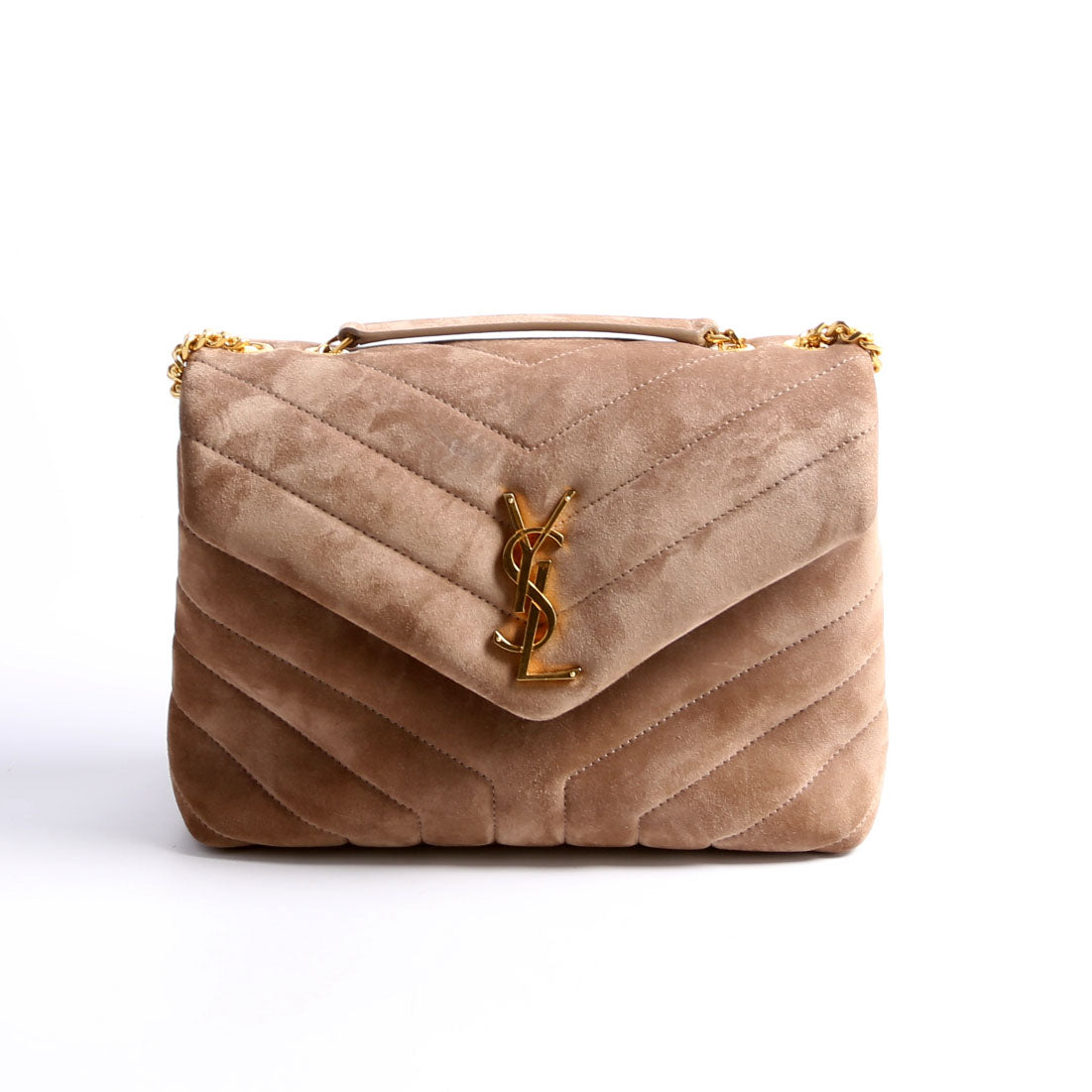 LouLou Satchel Small Suede 494699 Taupe