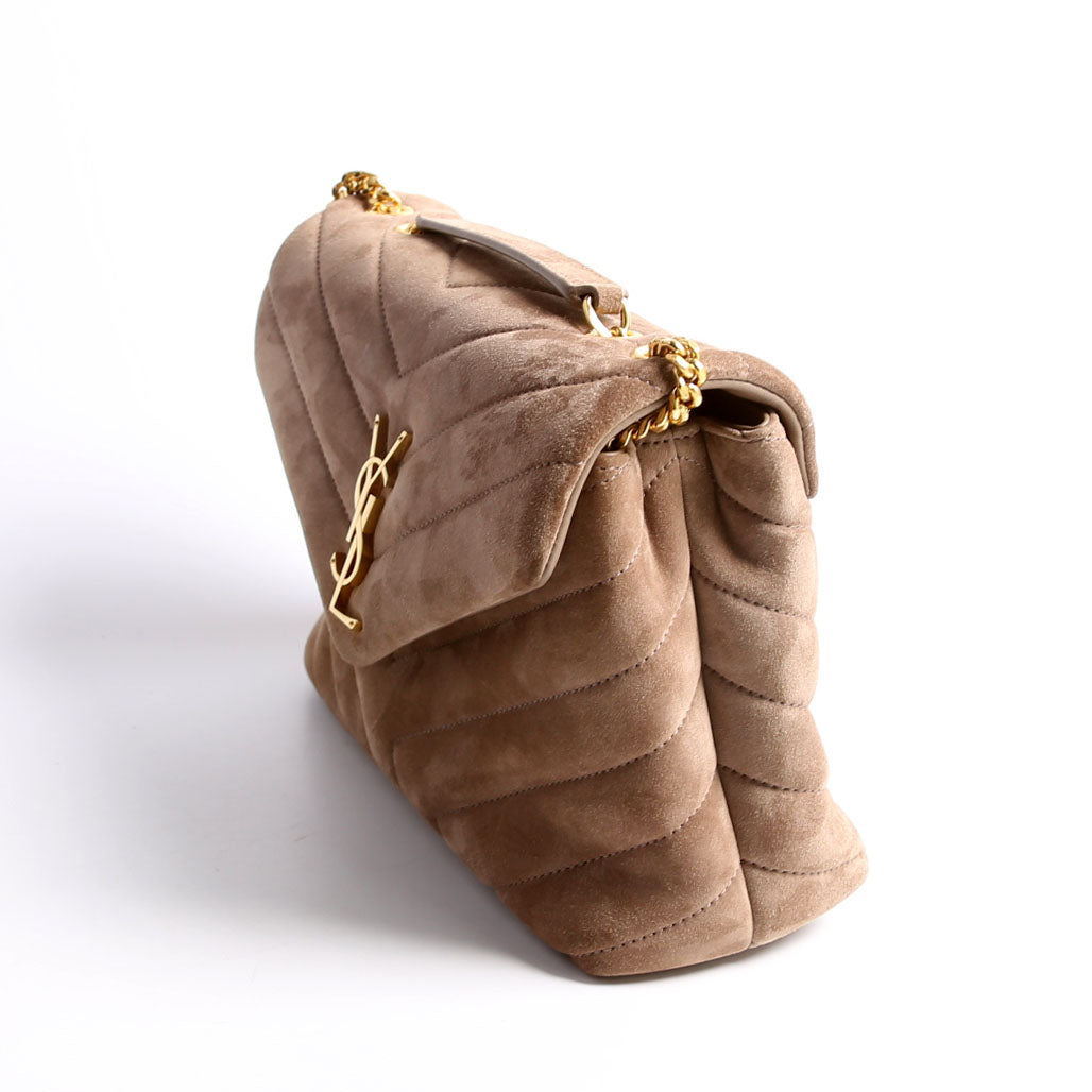 LouLou Satchel Small Suede 494699 Taupe