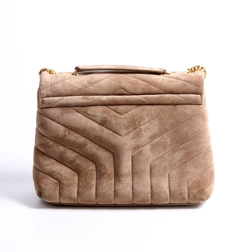 LouLou Satchel Small Suede 494699 Taupe