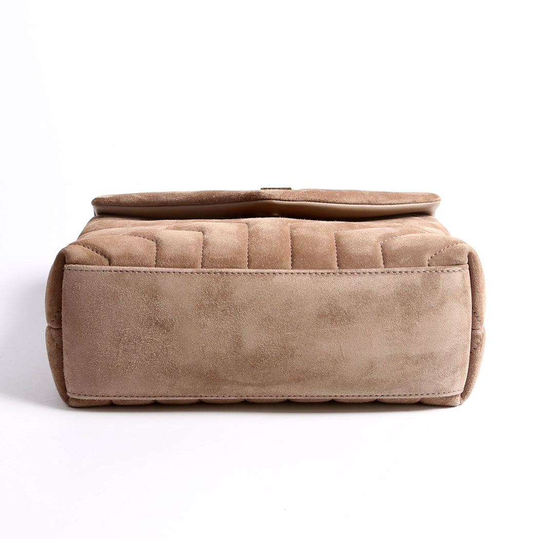 LouLou Satchel Small Suede 494699 Taupe
