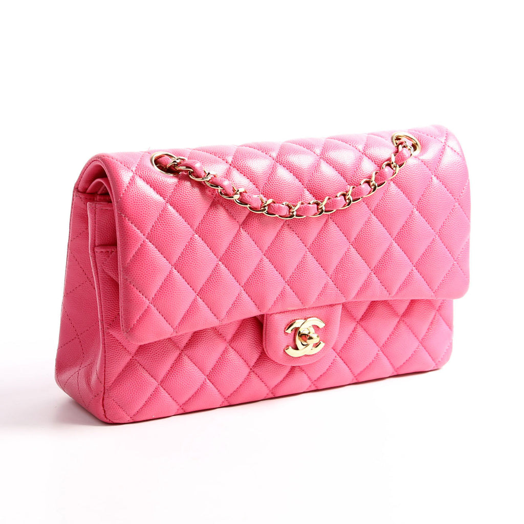 Classic Flap Medium Caviar 30M Pink