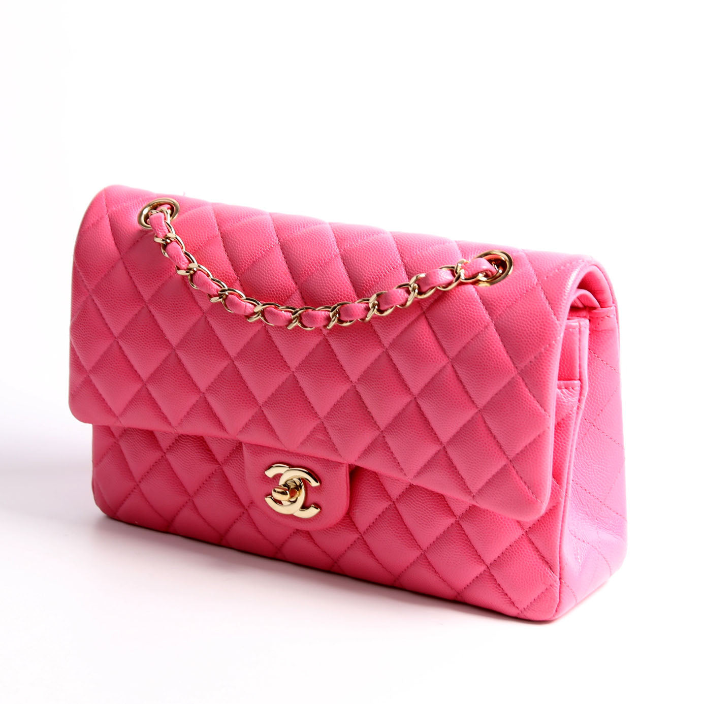 Classic Flap Medium Caviar 30M Pink