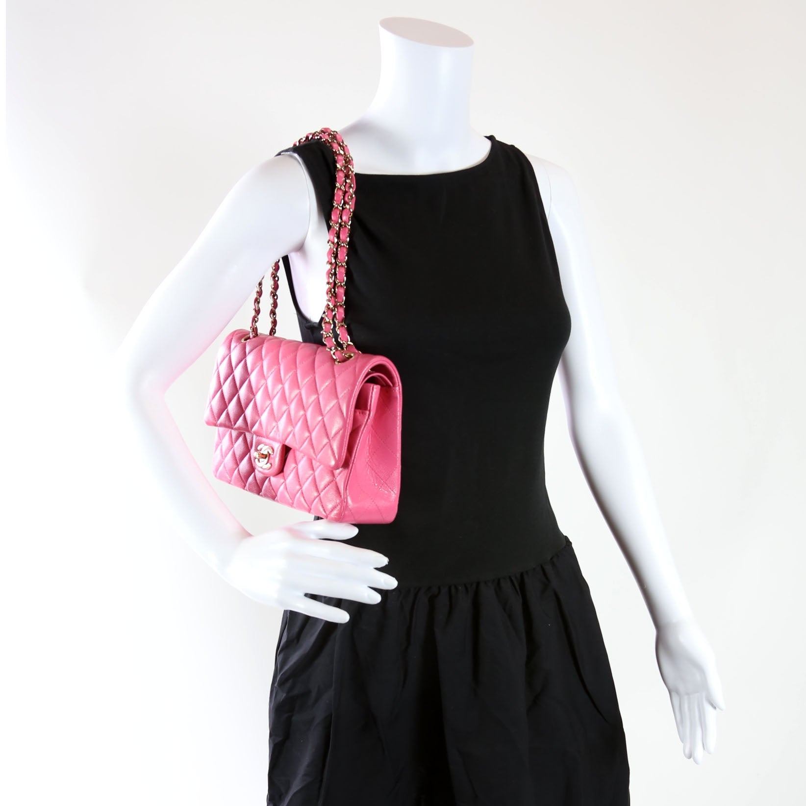 Classic Flap Medium Caviar 30M Pink