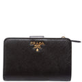 Saffiano Metal French Purse Black