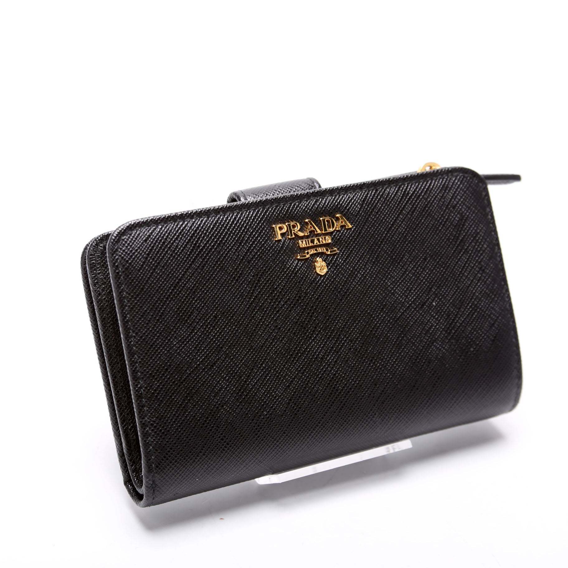 Saffiano Metal French Purse Black