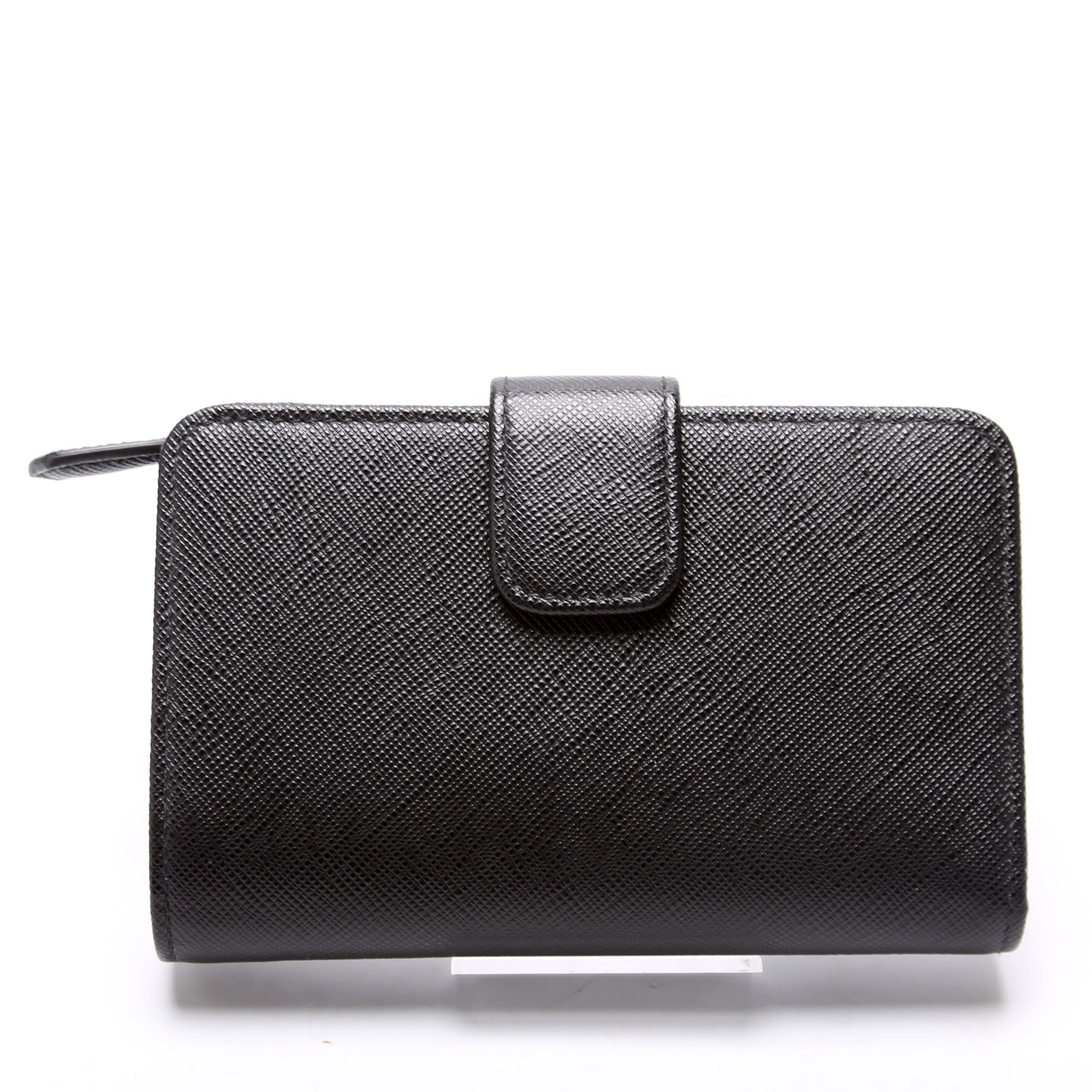Saffiano Metal French Purse Black