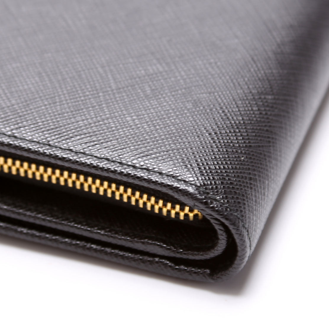 Saffiano Metal French Purse Black