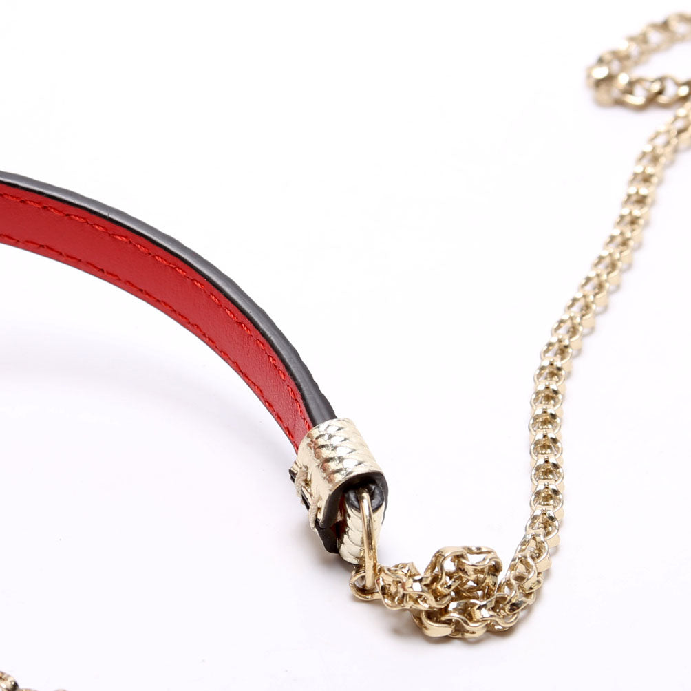 Loubi54 Lizard Embossed Clutch Gold