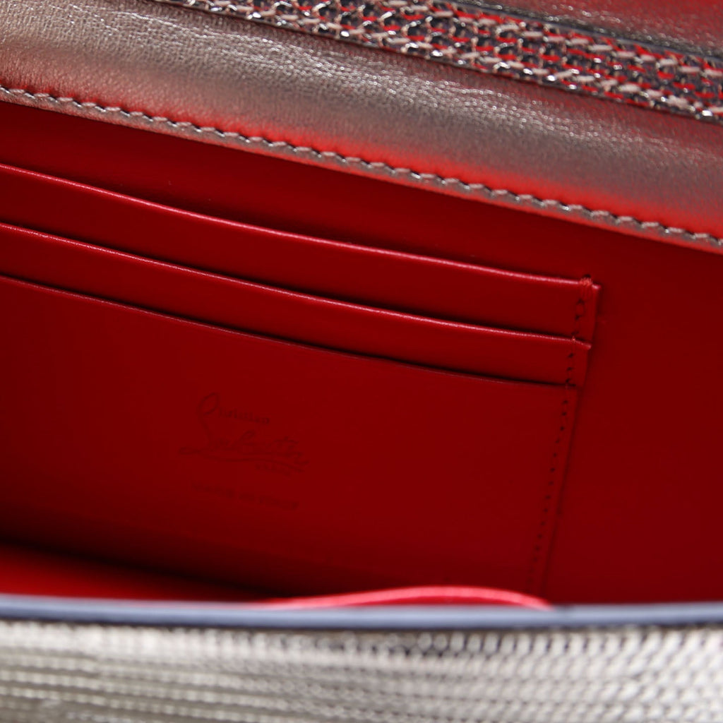 Loubi54 Lizard Embossed Clutch Gold