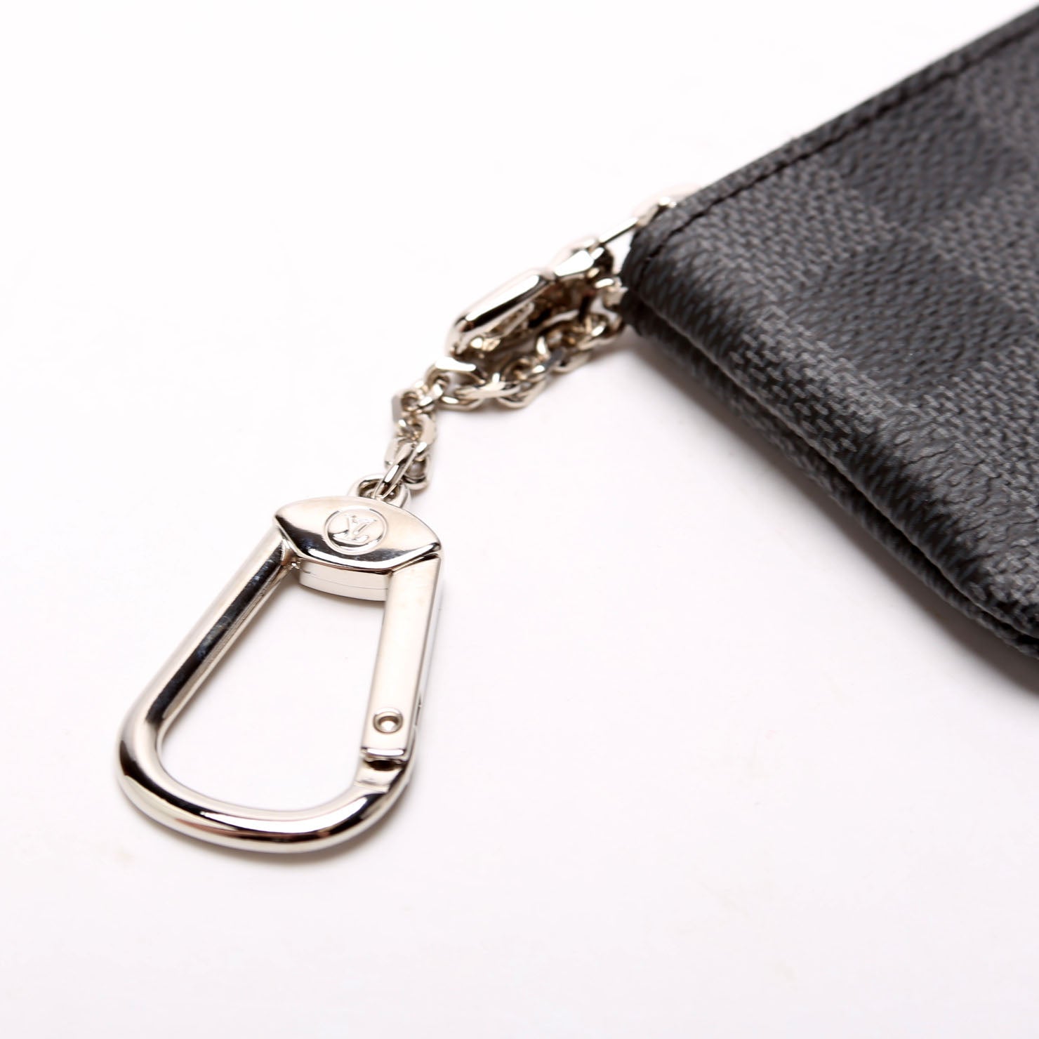 Pochette Cles Damier Graphite