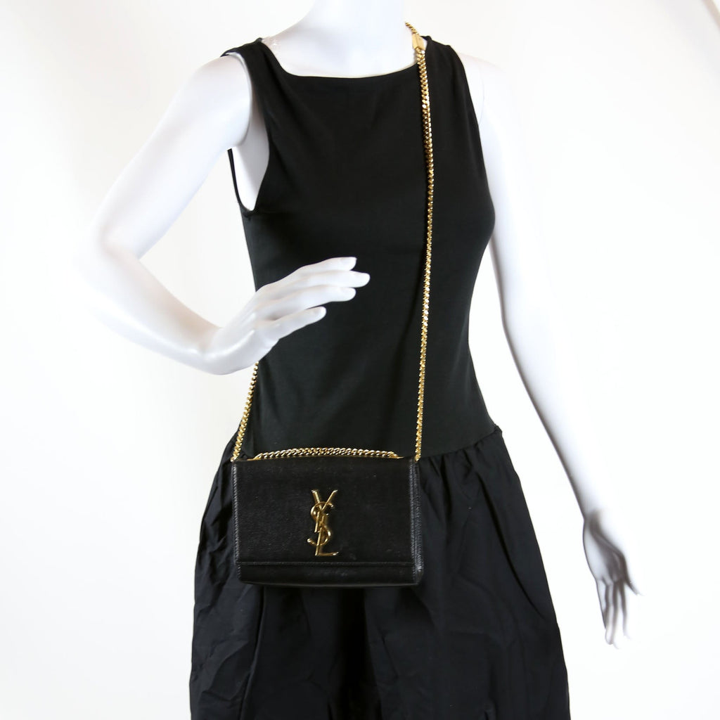 Kate Satchel Grain De Poudre Small 469390 Black