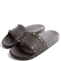 Rockstud Rubber Slides Size 38 Black