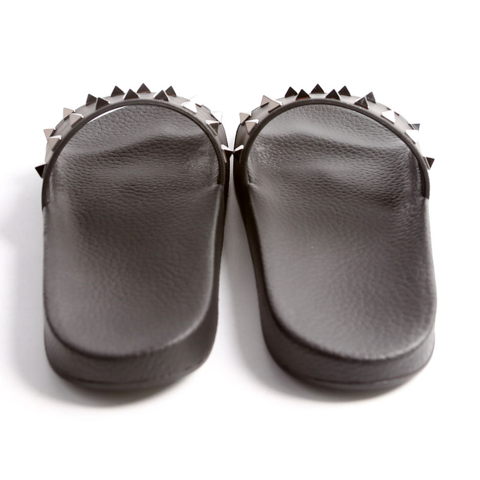 Rockstud Rubber Slides Size 38 Black