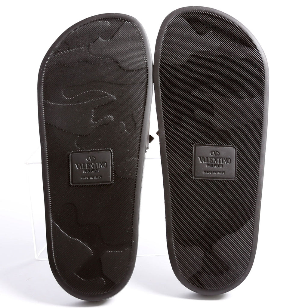 Rockstud Rubber Slides Size 38 Black