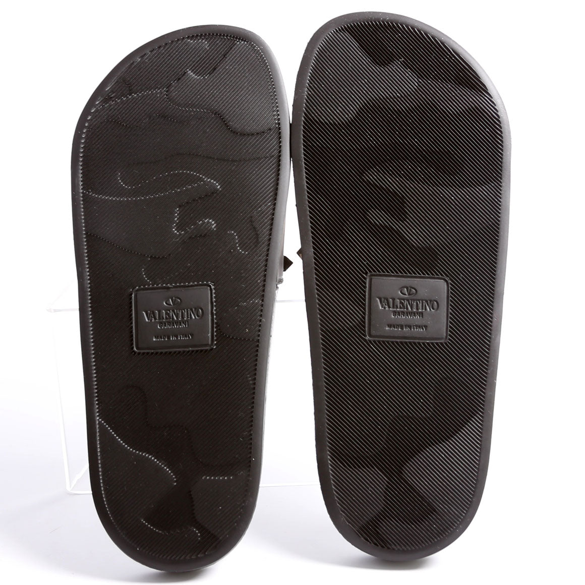 Rockstud Rubber Slides Size 38 Black