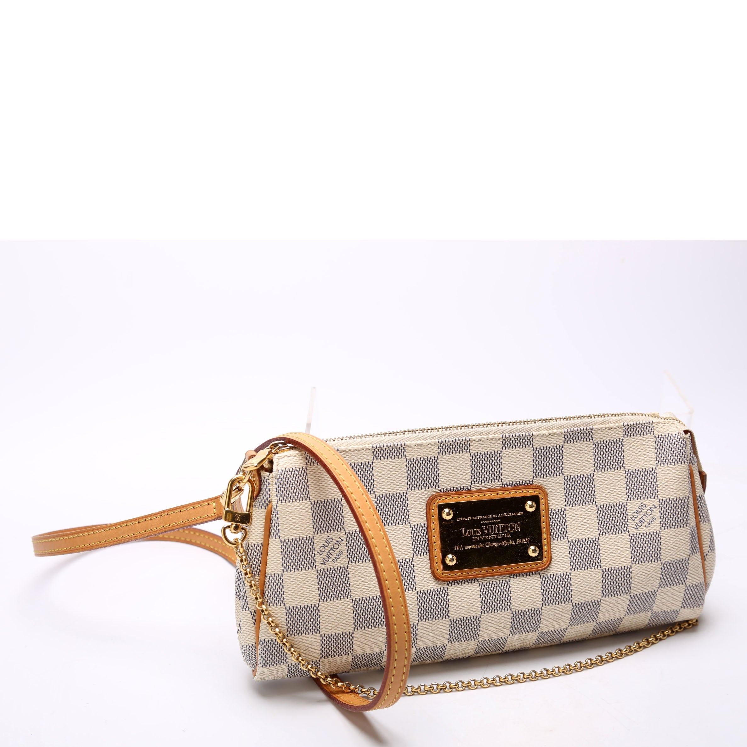 Eva Clutch Damier Azur