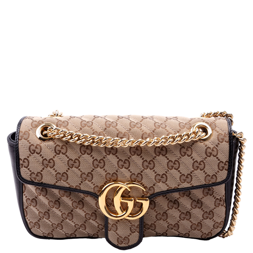 443497 Marmont GG Canvas Shoulder Small Flap
