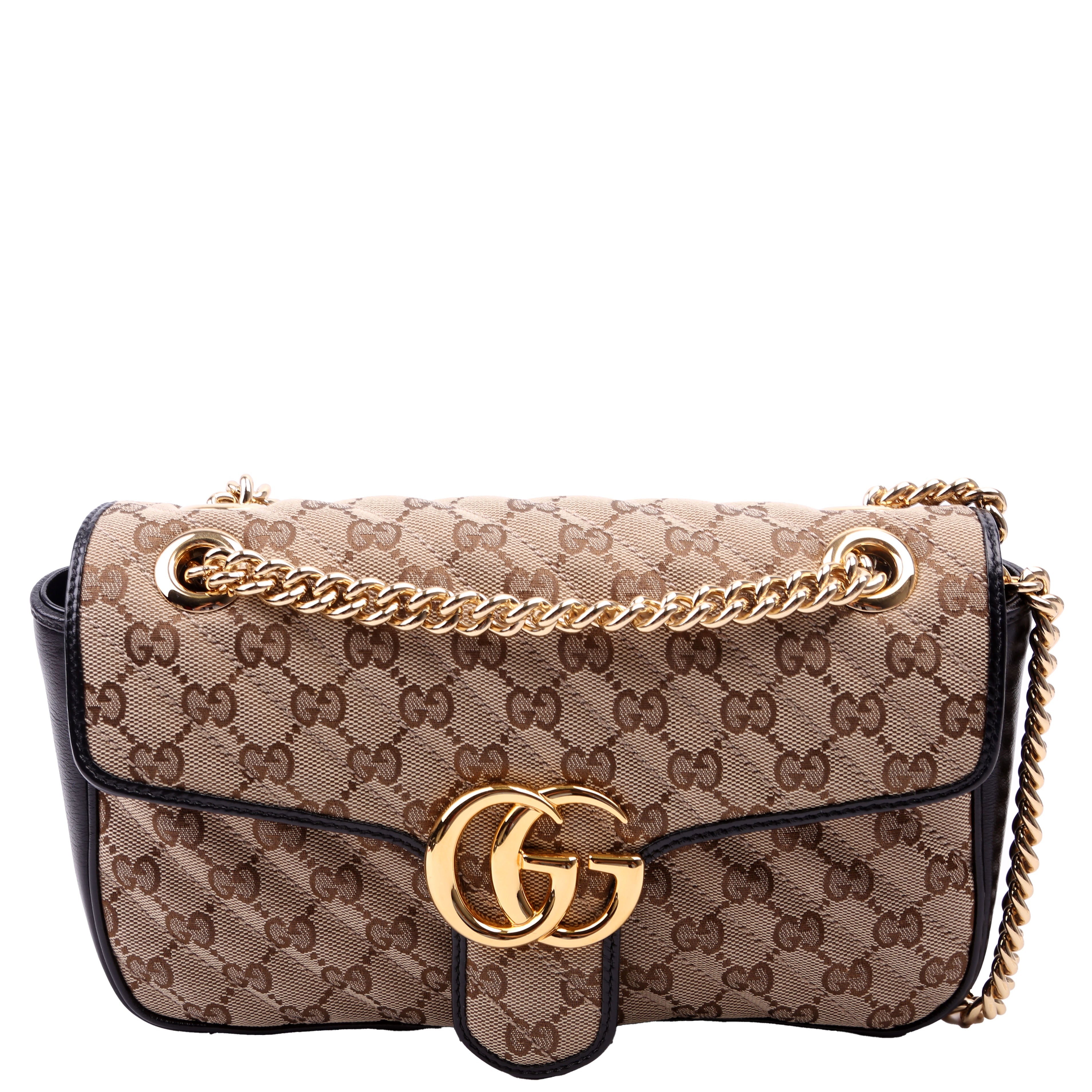 443497 Marmont GG Canvas Shoulder Small Flap
