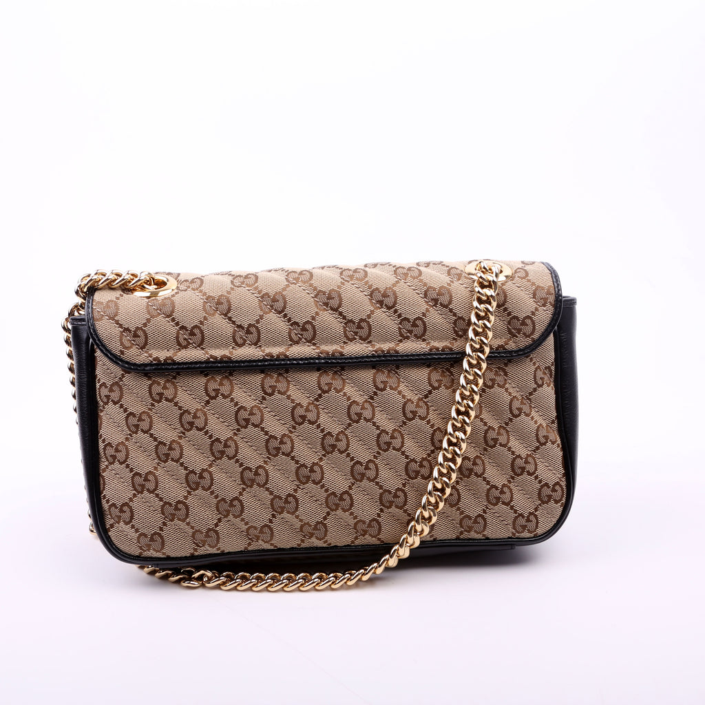 443497 Marmont GG Canvas Shoulder Small Flap