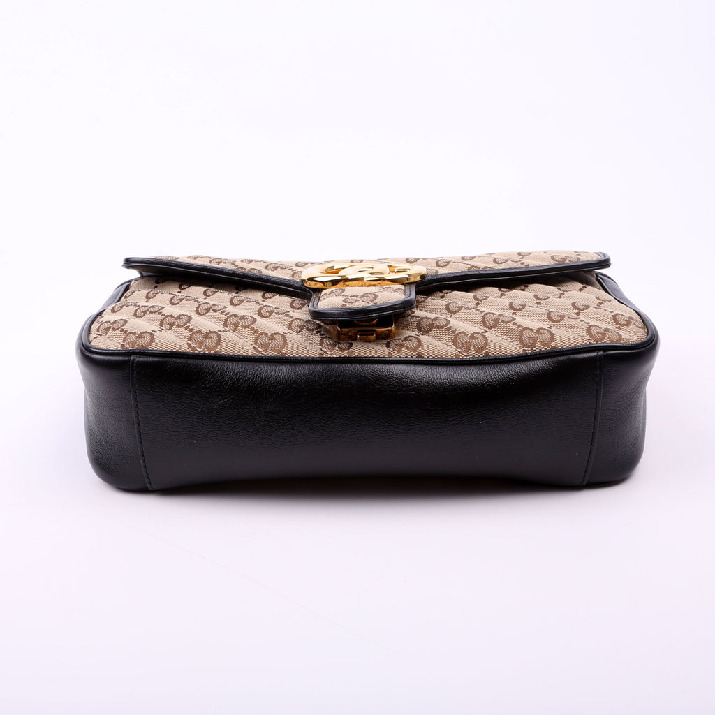 443497 Marmont GG Canvas Shoulder Small Flap