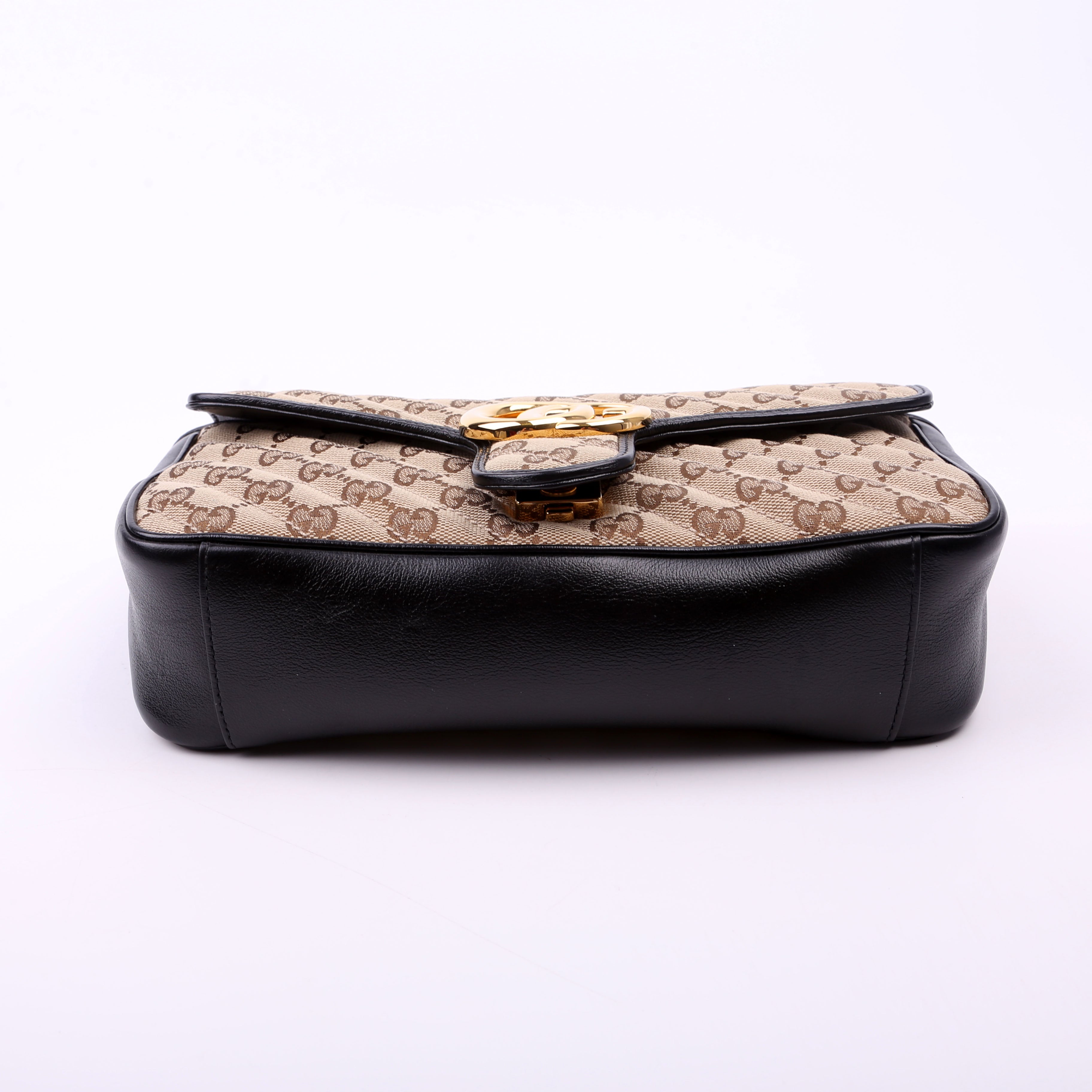 443497 Marmont GG Canvas Shoulder Small Flap