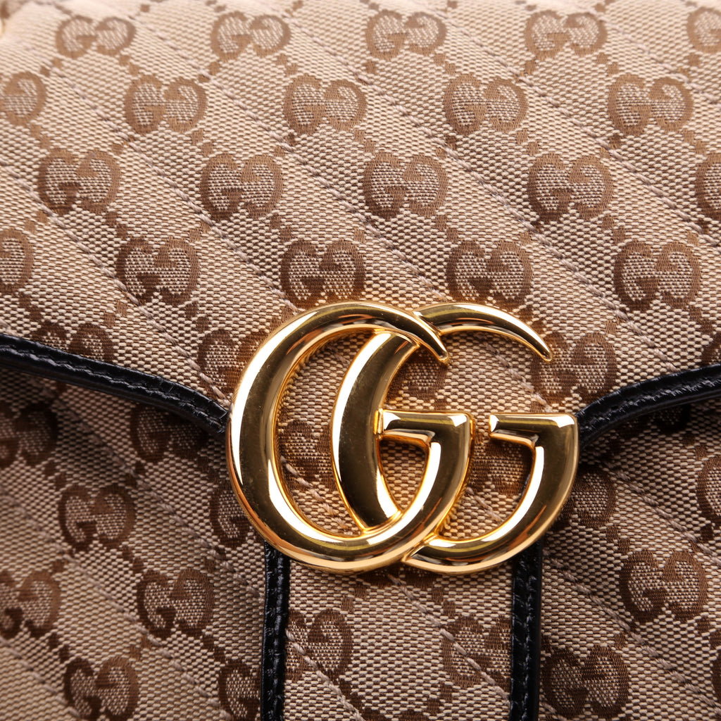 443497 Marmont GG Canvas Shoulder Small Flap