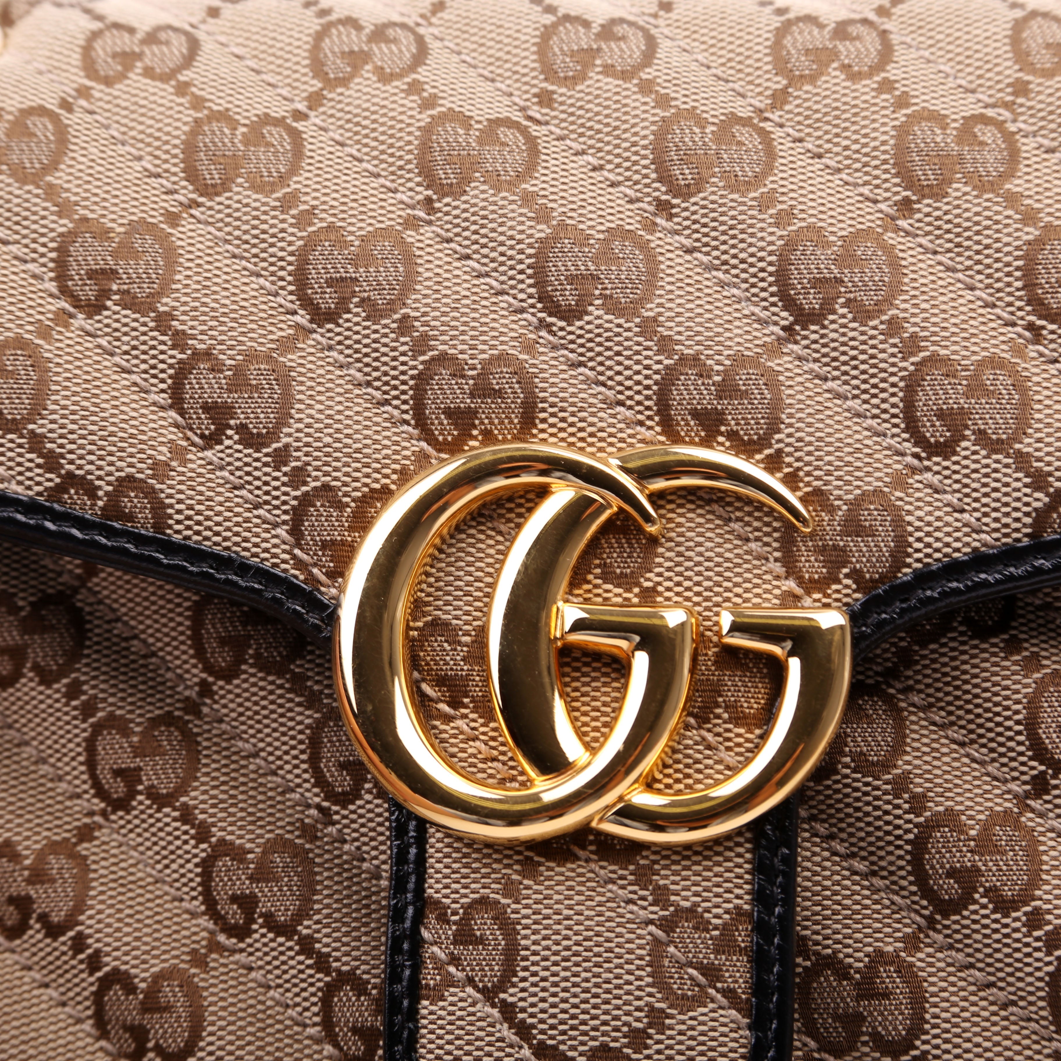 443497 Marmont GG Canvas Shoulder Small Flap