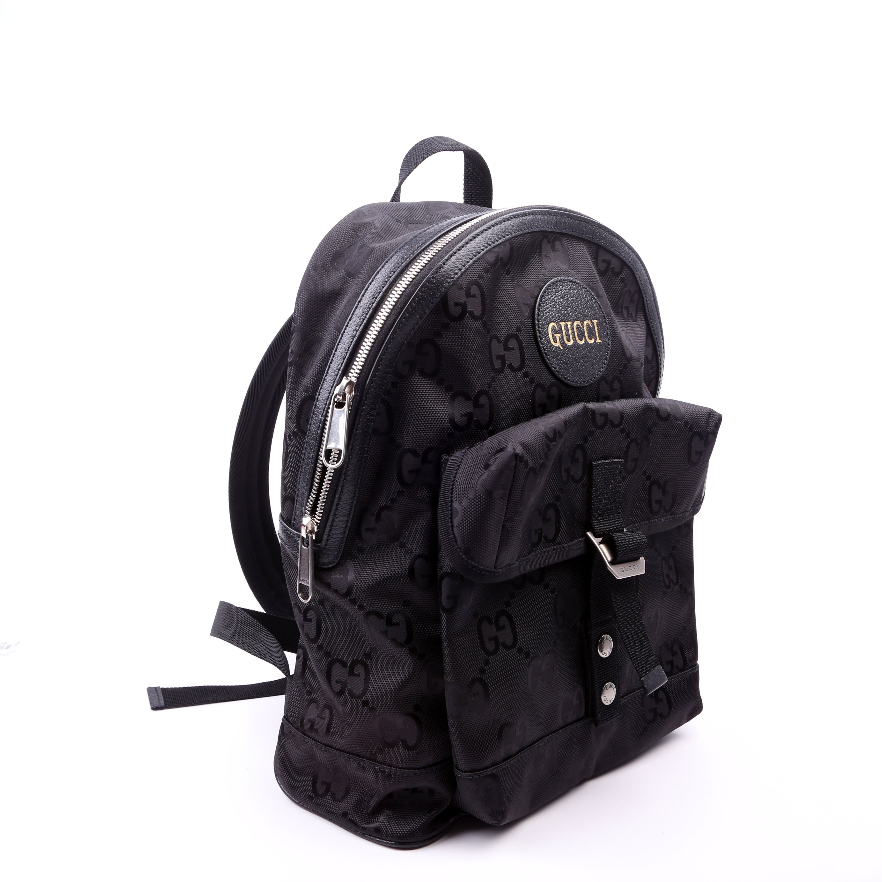 644992 GG Nylon Off the Grid Backpack Black