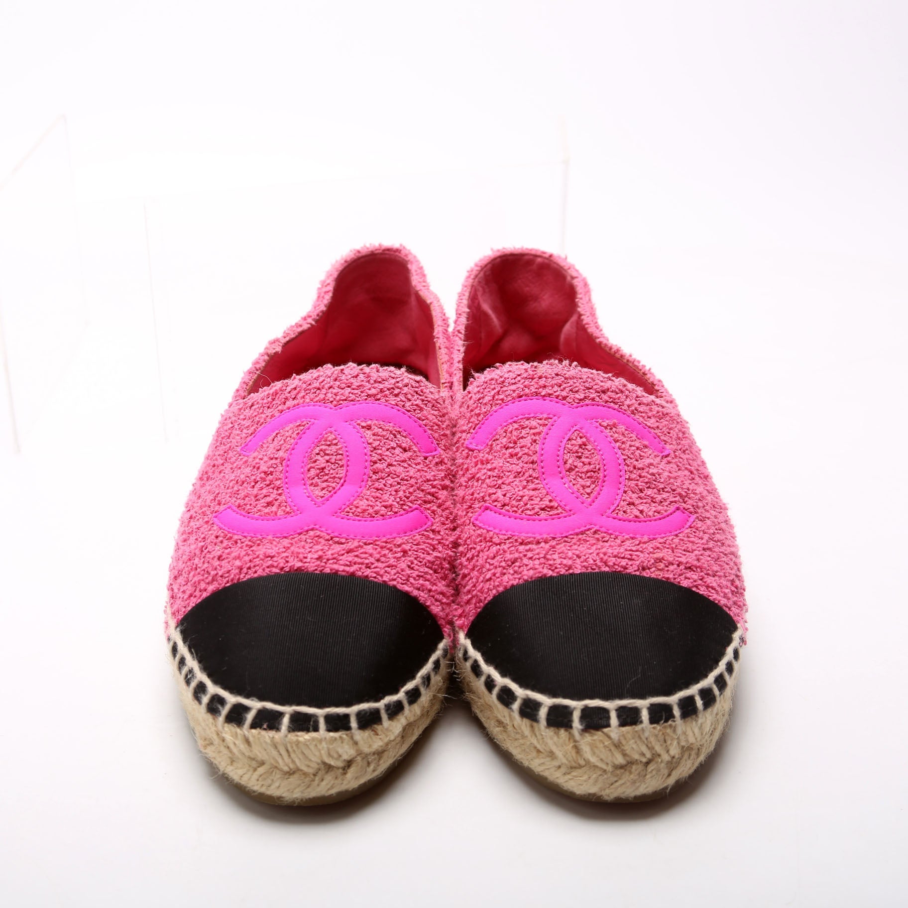 CC Cap Toe Espadrilles Terry Cloth Size 38