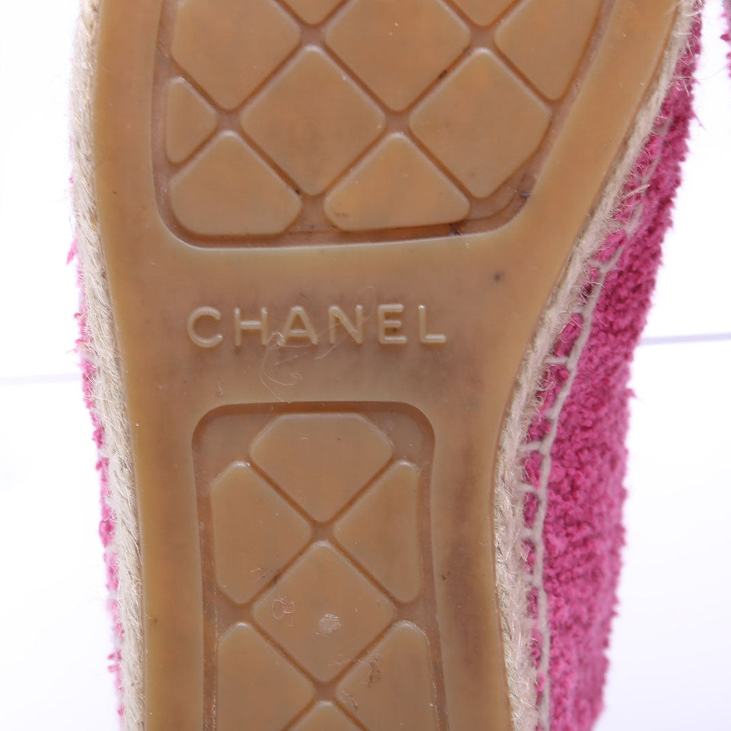 CC Cap Toe Espadrilles Terry Cloth Size 38