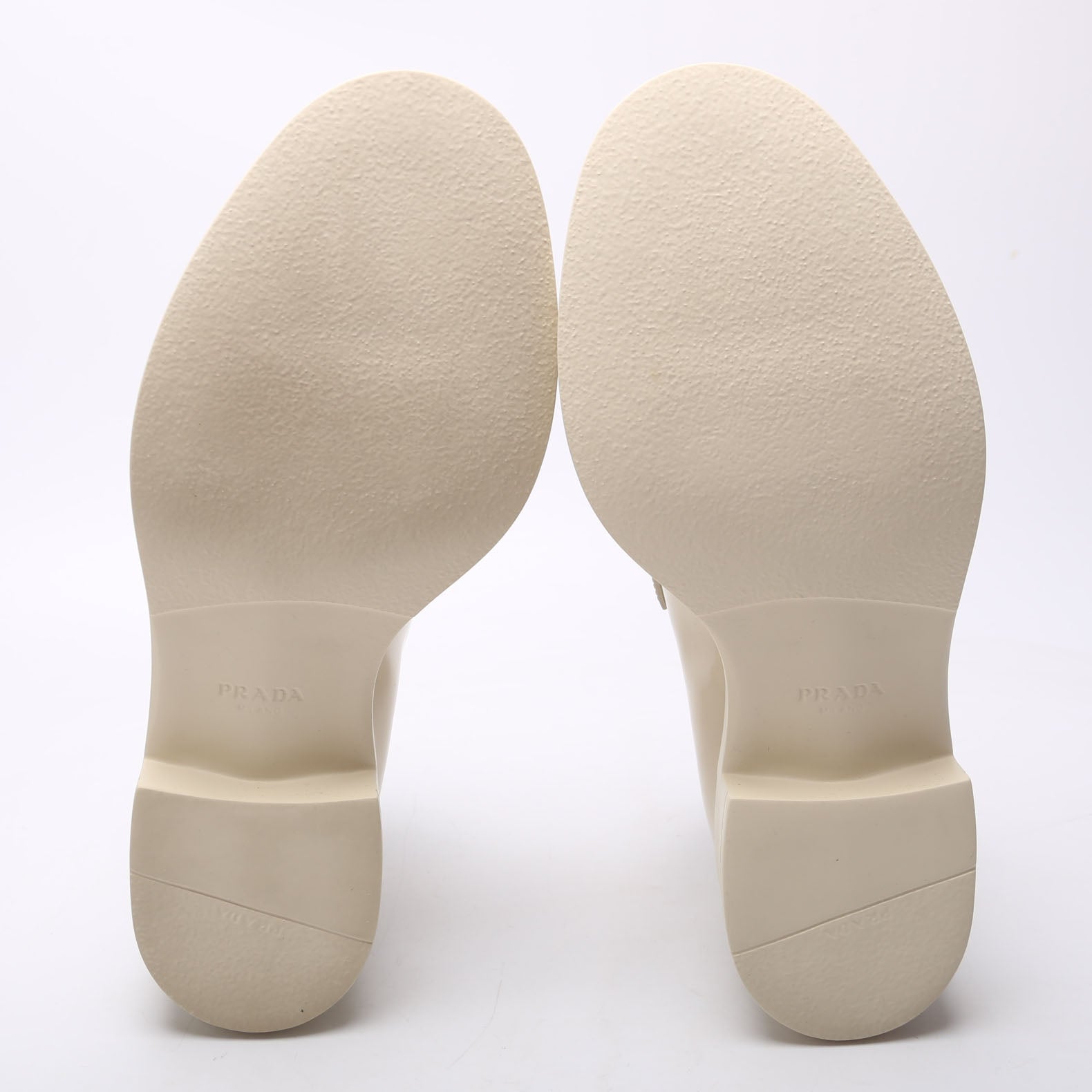 Triangle Logo Pat Loafers Size 39 Cream