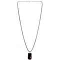 Dog Tag Long Necklace 925/Onyx