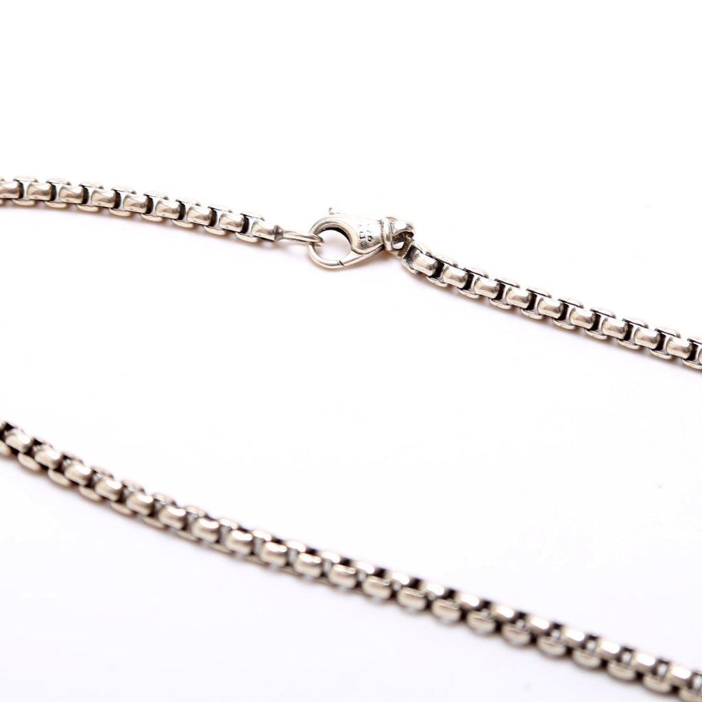Dog Tag Long Necklace 925/Onyx