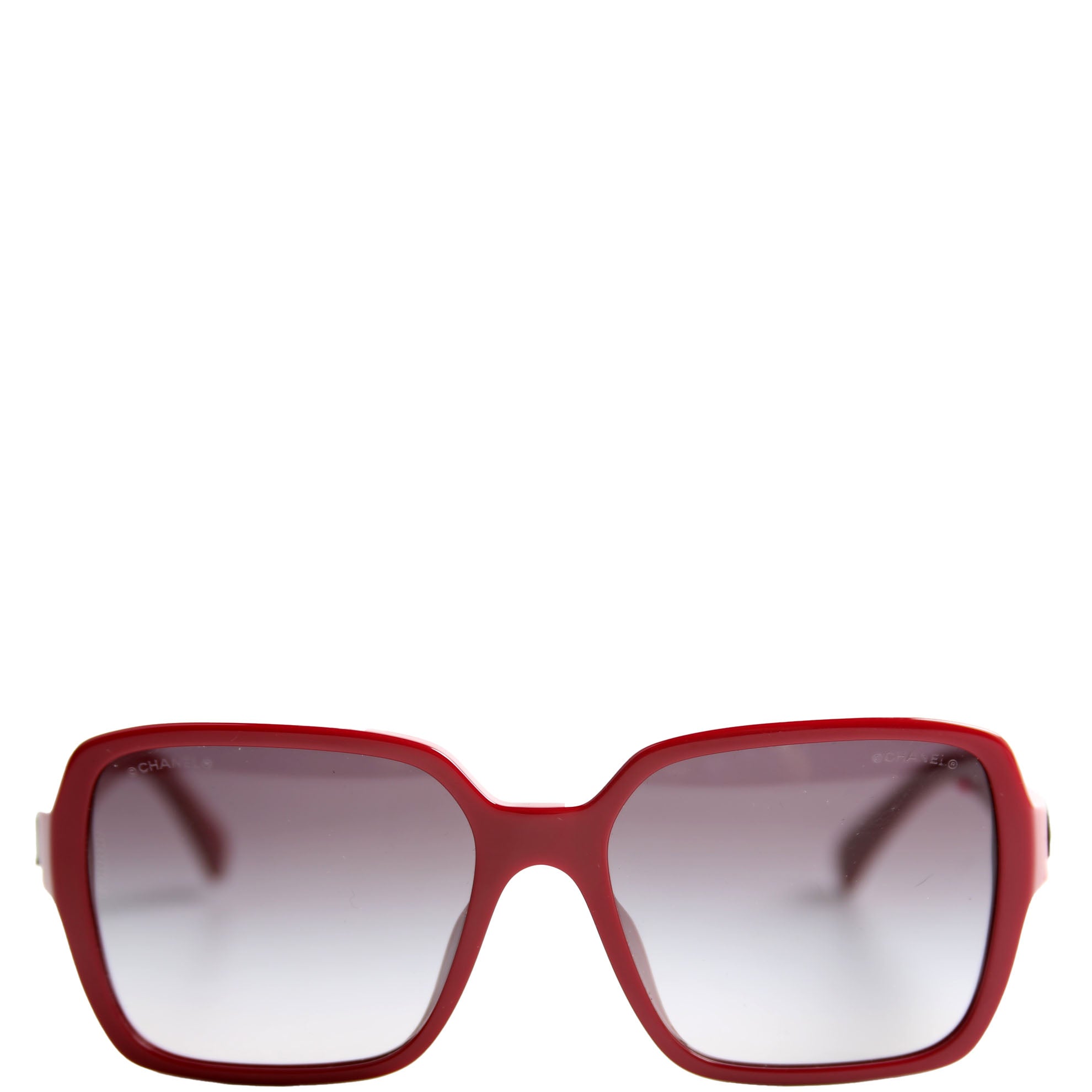 5408-A Square Acetate Sunglasses Red