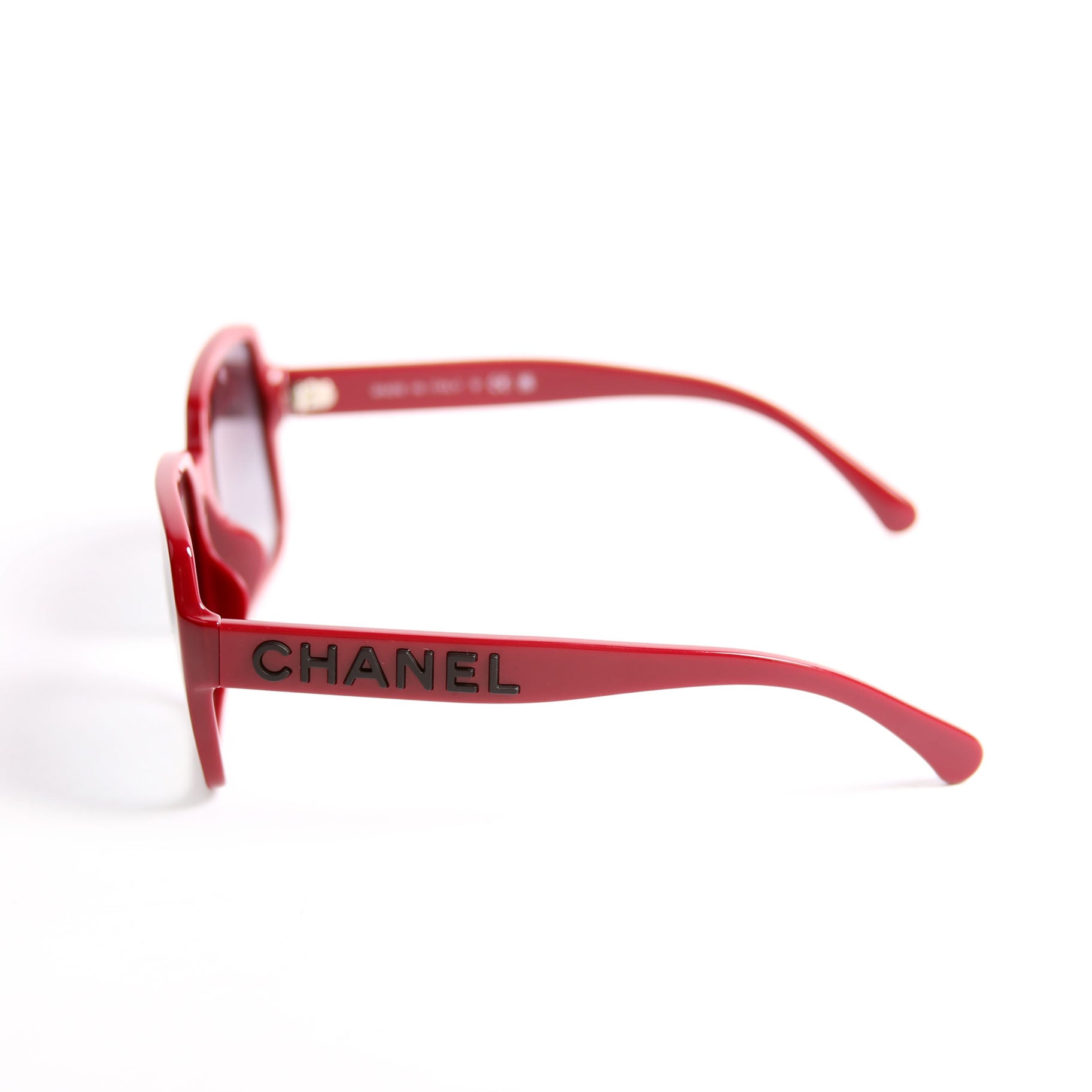 5408-A Square Acetate Sunglasses Red