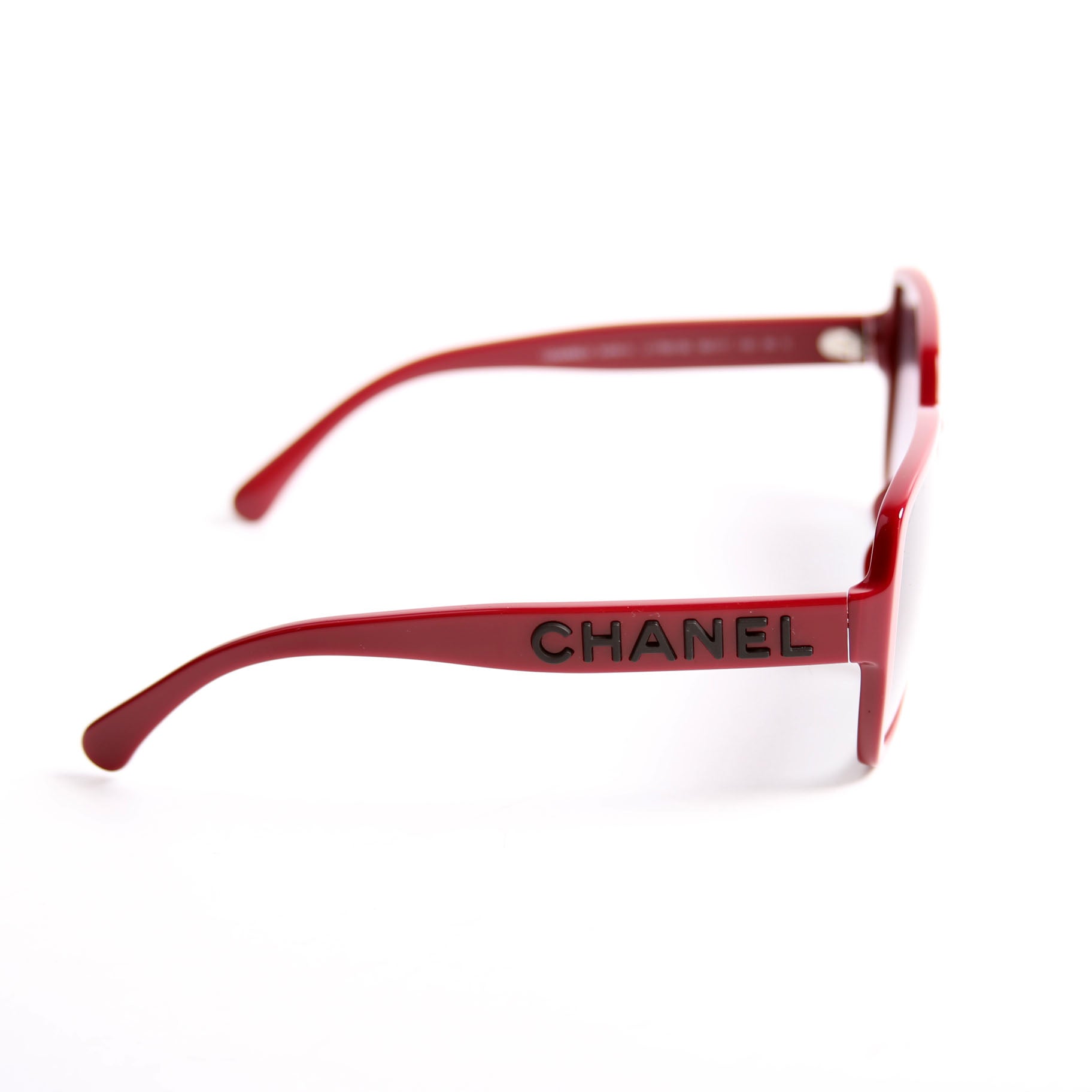 5408-A Square Acetate Sunglasses Red