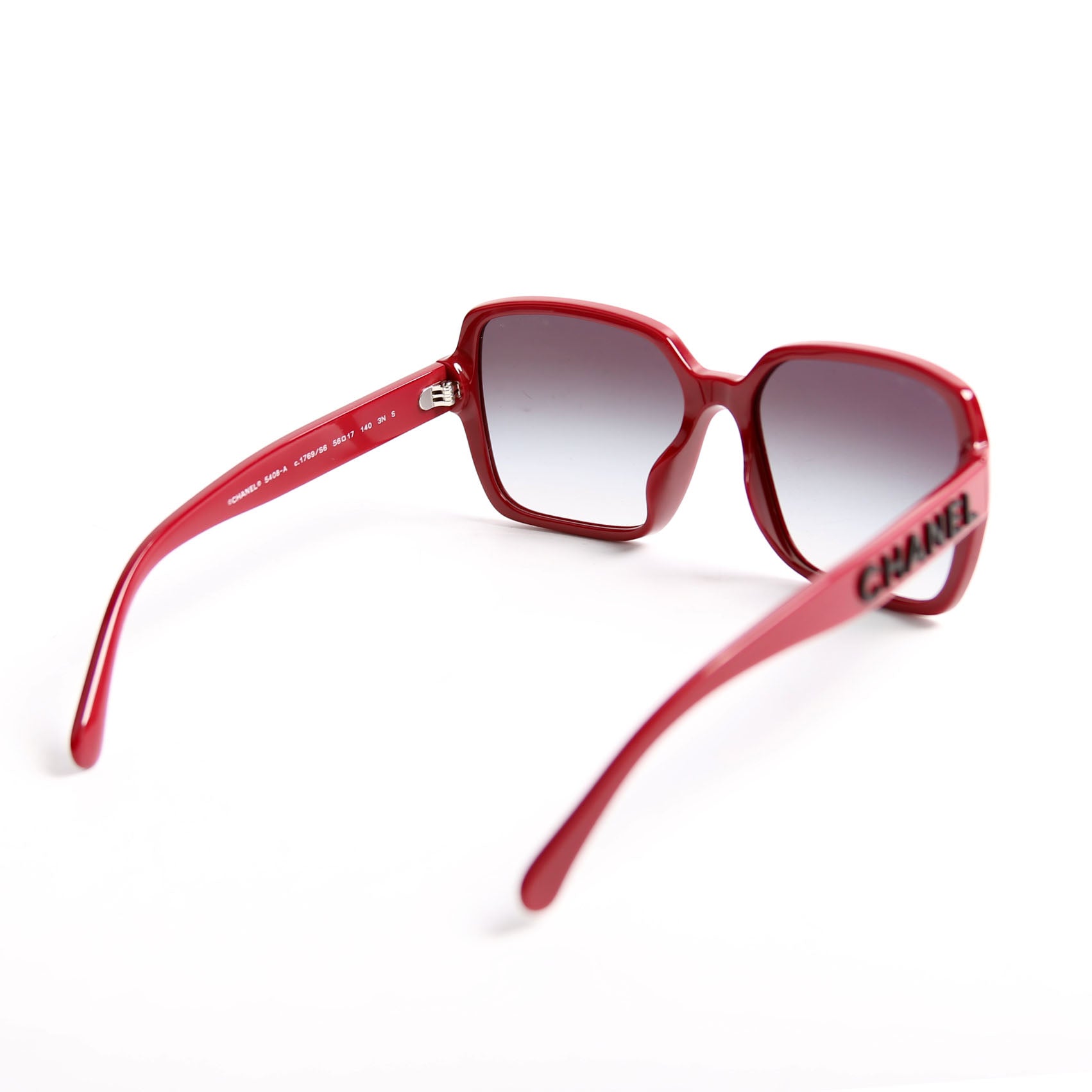 5408-A Square Acetate Sunglasses Red